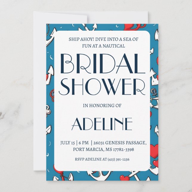 inbjudningar till klassisk ankarpunkt för nautisk  (Framsida)