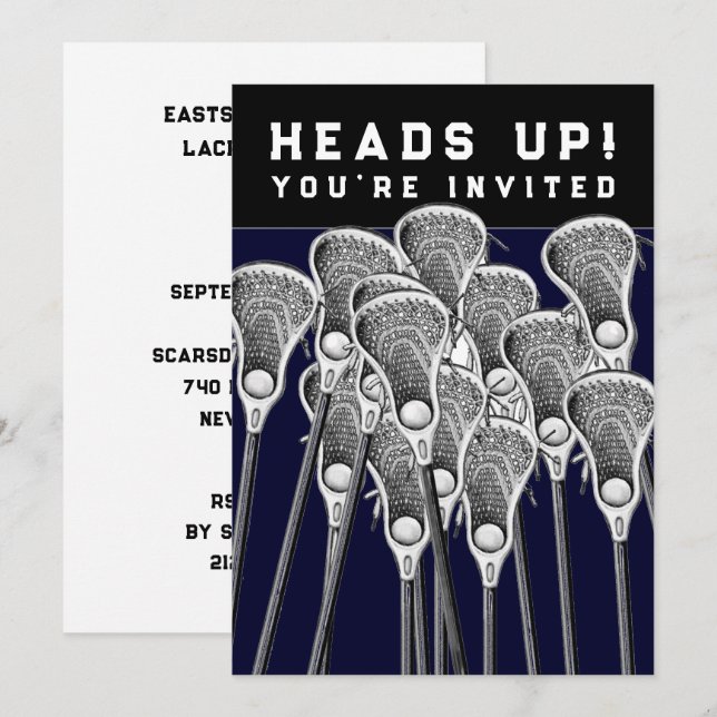 Inbjudningar till Lacrosse-lagets evenemang (Fram/baksida)