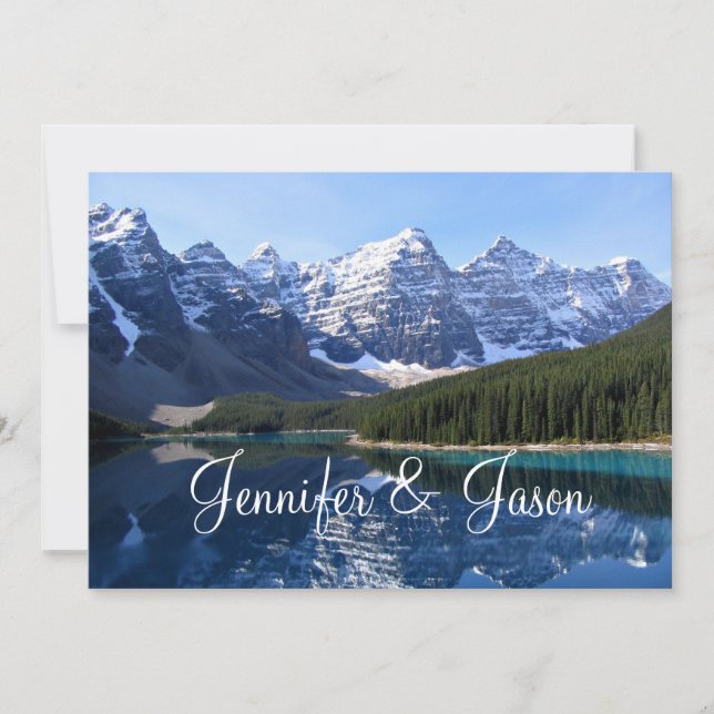 Inbjudningar till Landsbyggsbröllopet Rocky Mounta (Framsida)