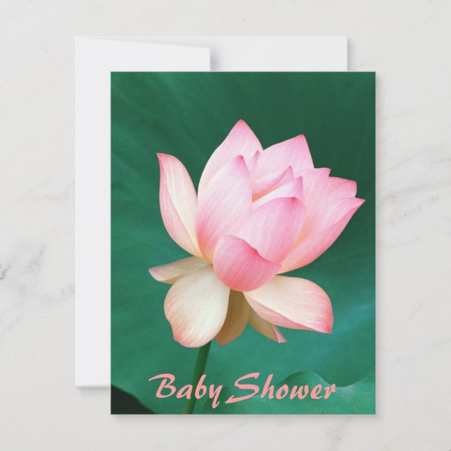 Inbjudningar till Lotus Flower Baby Shower (Framsida)