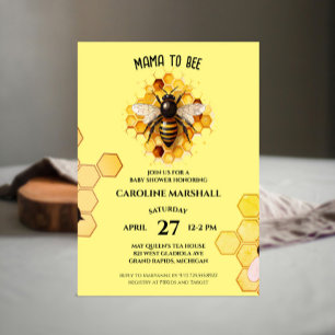 Inbjudningar till mamma till Bee Baby Shower