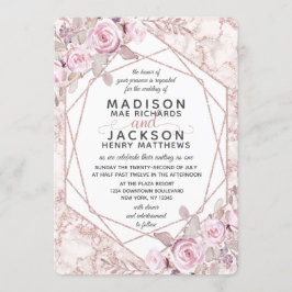 inbjudningar till marble Geometric Ram bröllop