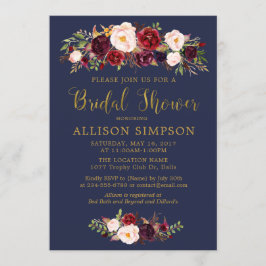 Inbjudningar till marsala Red Autumn BridalShower
