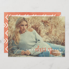 Inbjudningar till Modern Burnt Orange Pil Student