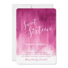 Inbjudningar till modern sweet sixteen av röd rosa