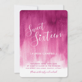 Inbjudningar till modern sweet sixteen av röd rosa