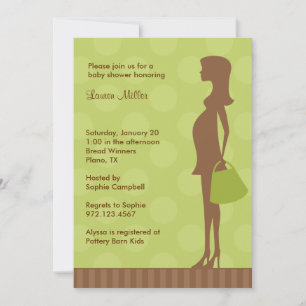 Inbjudningar till modet Silhouette Baby Shower