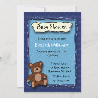 Inbjudningar till Nallen Baby Shower (Boy)