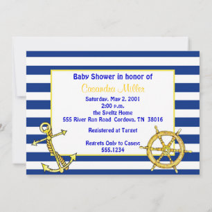 Inbjudningar till Nautical Baby Shower