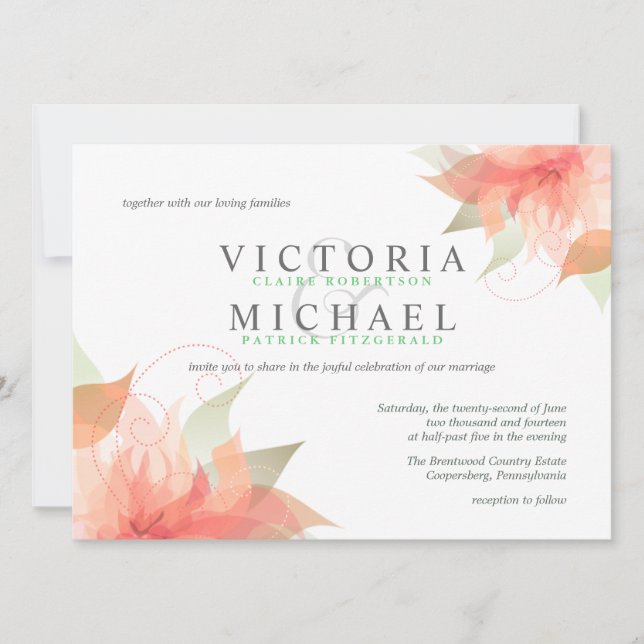 Inbjudningar till Orange och Grönt (Framsida)