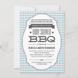Inbjudningar till par BBQ Boy Baby Shower