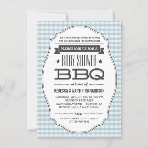 Inbjudningar till par BBQ Boy Baby Shower