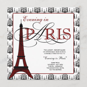 Inbjudningar till Paris-bal