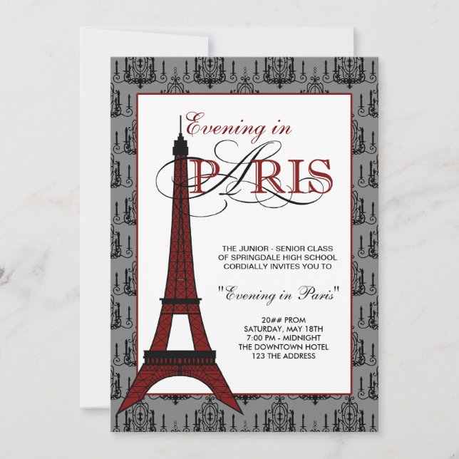 Inbjudningar till Paris-bal (Framsida)