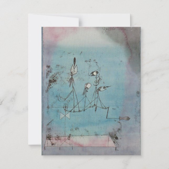 Inbjudningar till Paul Klee Twittering Maskin (Framsida)