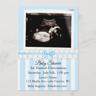 Inbjudningar till personlig Ultrasound Baby Shower