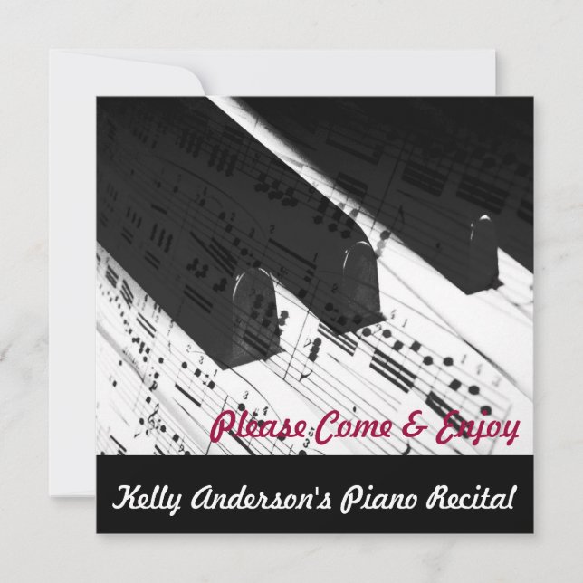 Inbjudningar till pianorelaterade evenemang (Framsida)