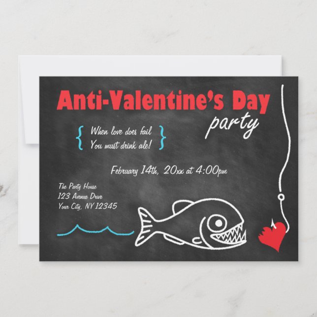 Inbjudningar till Piranha Anti-Valentines day (Framsida)