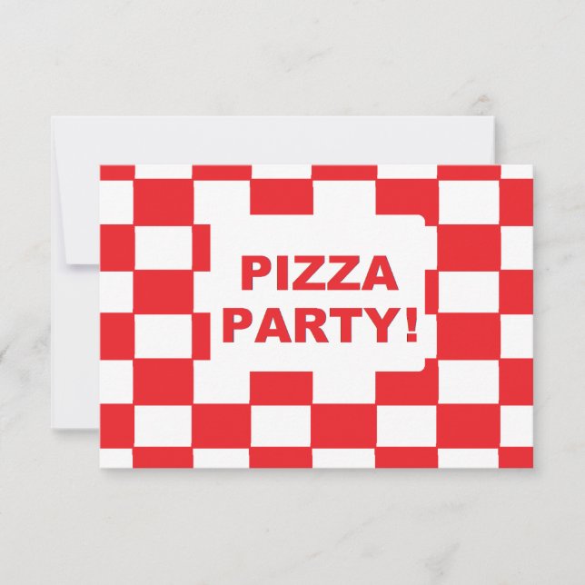 Inbjudningar till Pizza Party (Framsida)