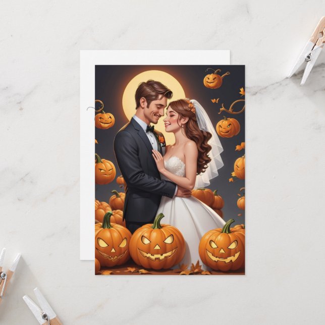 inbjudningar till pumpfall-förlovningsfest (Fram/Back In Situ)