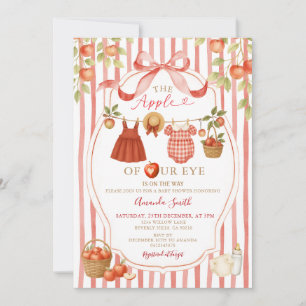 Inbjudningar till Red Apple Bow Fall Baby Shower