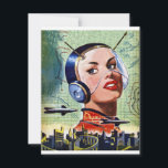 Inbjudningar till Retro Science fiction<br><div class="desc">Science fiction har under årens lopp tagit sig många former och gett upphov till fantasi. Denna modell från tidigare år av science fiction är ett intressant sätt att se hur sak kan utvecklas. Den här science fiction-versionen ser underbarare ut för dessa inbjudningar</div>