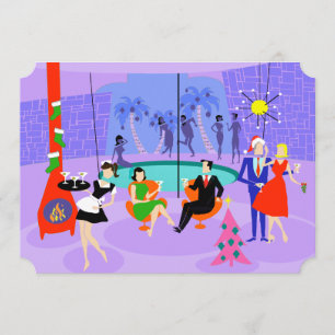 Inbjudningar till Retro Tropical jul-Helgdag i Par