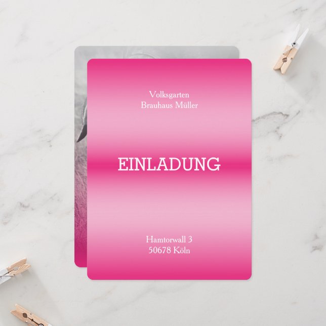 Inbjudningar till röd dimma i finare blek (Fram/Back In Situ)