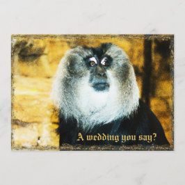 Inbjudningar till Roligt med Monkey Photo Zoo Wedd