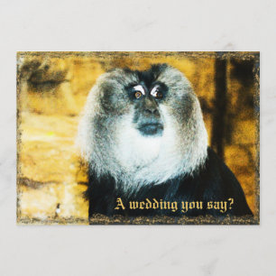 Inbjudningar till Roligt med Monkey Photo Zoo Wedd
