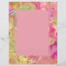 Inbjudningar till rosa, guld, grönt marble bläck