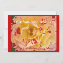 Inbjudningar till Rosa-kort för blommor Anpassning