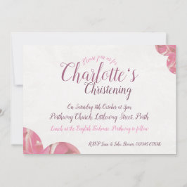 Inbjudningar till rosa- och vitblommor för flickor