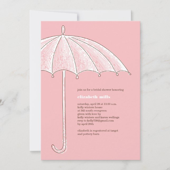 Inbjudningar till Rosa paraplygrupp (Framsida)