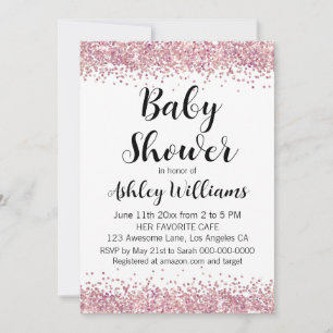 inbjudningar till Rosa Sprinkle Cute Baby Shower