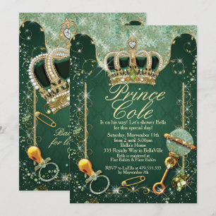 Inbjudningar till Royal Prince Pojke Shower
