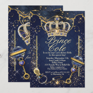 Inbjudningar till Royal Prince Pojke Shower