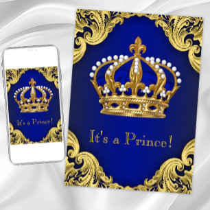 Inbjudningar till royalet Prince Baby Shower