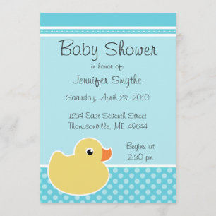 Inbjudningar till Rubber Ducky Aqua Baby Shower