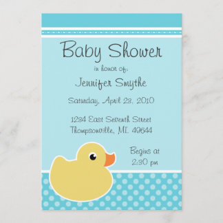 Inbjudningar till Rubber Ducky Aqua Baby Shower