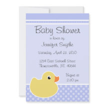 Inbjudningar till Rubber Ducky Blue Baby Shower