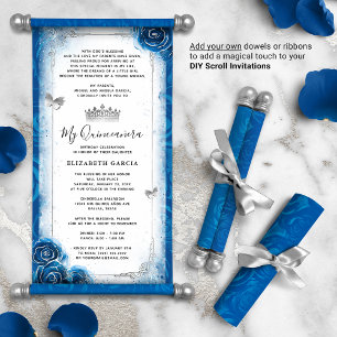 Inbjudningar till Rullan Silver Royal Blue Quince