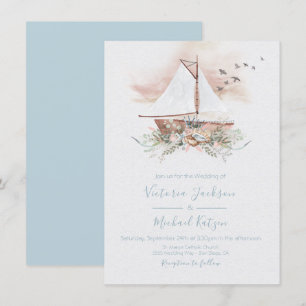Inbjudningar till Sailing Boat Nautical Wedations