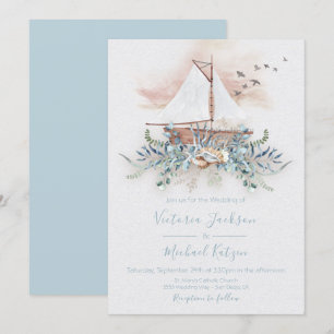 Inbjudningar till Sailing Boat Nautical Wedations