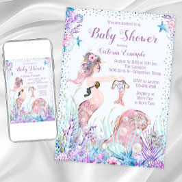 Inbjudningar till sjöjungfru Mamma Baby Shower