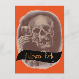 Inbjudningar till Skeleton Roligt Halloween fest