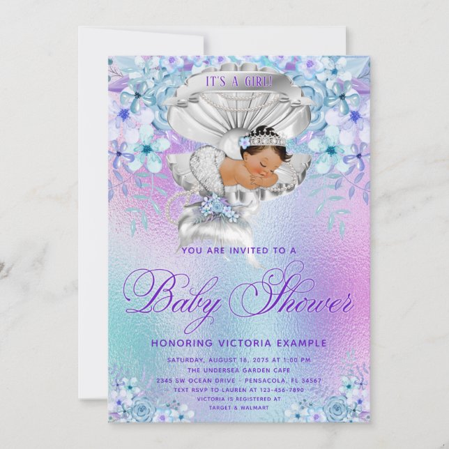 Inbjudningar till Snäckan Baby Shower för  för etn (Framsida)