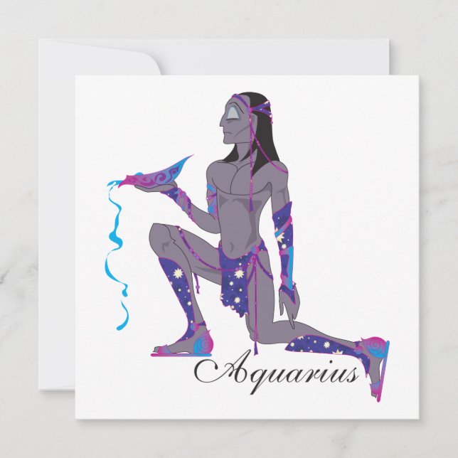 Inbjudningar till Starlight Aquarius (hane) (Framsida)