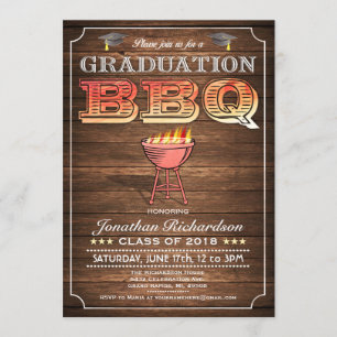 Inbjudningar till studenten BBQ (grill & Wood)