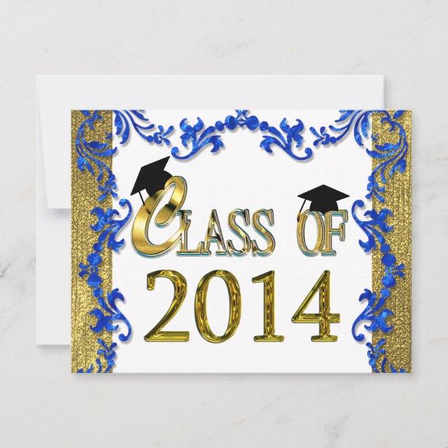 Inbjudningar till Studentfesten Blue & Guld 2014 (Framsida)